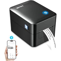 iDPRT Label Maker, Thermal Barcode Printer with No Bound Consumables, Bluetooth & USB Connection, 140pcs/min Speed, Customizable App, Supports Various Sized 1