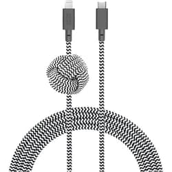 Native Union Night Cable - 10ft Ultra-Strong Reinforced Durable USB-C to Lightning [MFi Certified] Charging Cable with Weighted Knot Compatible with iPhone 14, iPhone 13 and Earlier (Zebra)