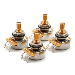 The Art Of Tone CTS TAOT CUSTOM 525K SHORT Split Shaft Audio Taper Potentiometers - 500K - Set of 4 (4X)