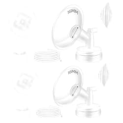 Begical Pump Parts Compatible with Spectra S2 S1 9 Plus Motif Luna Amada MYA Cimilre Breastpump, Incl 16mm Flange White Valve Tubing Backflow Protector Flange Cover, Replace Original Pump Accessories
