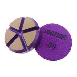 ComeFloor Hybrid Ceramic Transitional Diamond Polishing Pucks for Concrete Terrazzo Floor, 3 Inch Hook and Loop Aggressive Floor Grinding Discs, 30# 3PCS