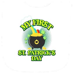 inktastic My First St. Patrick's Day Baby Terry Cloth Bib