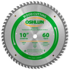 Oshlun SBW-100060T 10-Inch 60 Tooth Multi-Purpose TCG Saw Blade with 5/8-Inch Arbor