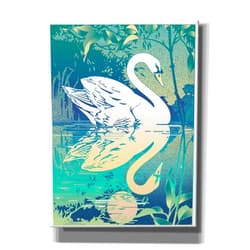 Epic Graffiti 'Swan' by David Chestnutt, Giclee Canvas Wall Art, 40