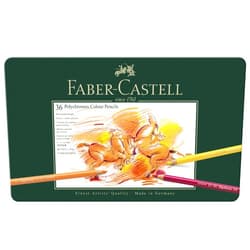 Faber-Castell - Polychromos colour pencil, tin of 36 (110036)