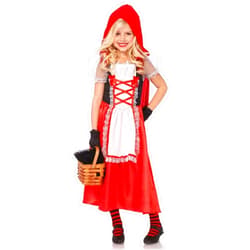 Leg Avenue Girl's 2 Pc Red Riding Hood Costume with Dress, Hooded Cape