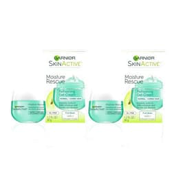 Garnier Moisture Rescue Refreshing Gel-Cream for Normal/Combo Skin, Oil-Free, 1.7 Oz (50g), 2 Count (Packaging May Vary)