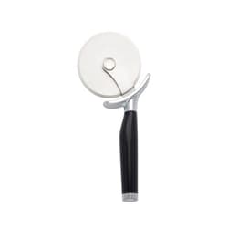 KitchenAid Classic Pizza Wheel with Sharp Blade For Cutting Through Crusts, Pies and More, Built In Finger Guard for Safety and Comfort Grip to Protect Fingers, Dishwasher Safe, 9-Inch, Black