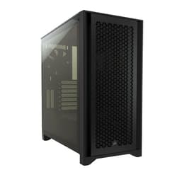 CORSAIR 4000D AIRFLOW Tempered Glass Mid-Tower ATX Case - High-Airflow - Cable Management System - Spacious Interior - Two Included 120 mm Fans - Black