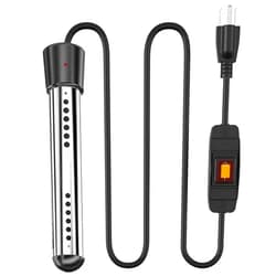 Melvyfiore 1500W Immersion Water Heater Electric for Bathtub, Bucket Heater with Convenient Quick Switch Immersion Heater Small Pool Heater Heats 5 Gallons Water Rapid Submersible Water Heater for Hot Tub Heater