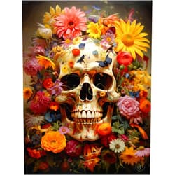 CHOSIGHT 5D Diamond Art Painting Skeleton Kit - DIY Paint with Diamond Art Flower Round Full Drill Craft, Home Decor Embroidery Set with Canvas, Tools, Sparkling Diamonds - 12x16 inch