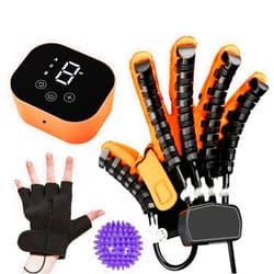 GENDOING Rehabilitation Robot Glove for Stroke, Robotic Hand Stroke Recovery Equipment, Fingers Strength Training Device for Hemiplegia, Strength Adjustable