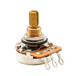 Musiclily Pro HD A500K Full Brass Inch Size Fine 24-Spline Split Shaft Pot Audio Taper Potentiometer for Electric Guitar Bass