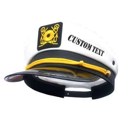 Women want me fish fear me Custom Text Admiral Captain Yacht Hat Snapback Gold Embroidery Anchor Skippers Cap for Party