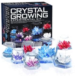 4M 7 Crystal Growing Science Experimental Kit with Display Cases - Easy DIY STEM Toy Lab Experiment Specimens, Educational Gift for Kids, Teens, Boys & Girls