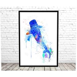 Custom Blue Whale shark, watercolor Blue Whale shark, Blue Whale, shark, Whale shark, Whale shark poster, sea life, ocean art, watercolor shark, Blue Whale shark Photo, Blue Whale shark Wall Décor,113
