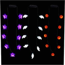 COVFEVER Halloween Eve Costume Party Accessories, 3Pcs Halloween Lighted up Necklace, Halloween Light 3D Necklace for Trick or Treat Door to Door Parade Procession