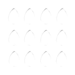 Craftdady 100Pcs Clear Glass Teardrop Cabochons 30x20mm Flat Back Transparent Dome Tile Cabochons for Photo Jewelry Making
