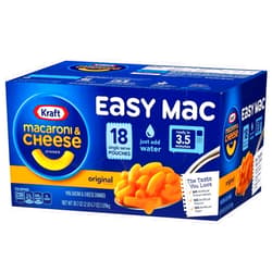 Kraft Store Kraft Easy Mac Original Flavor Single Serve Pouches, 18 ct - 38.7 oz Box Pack of 4
