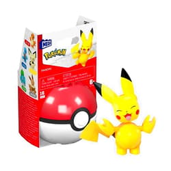 Pokemon Mega Construx Poke Ball 16-Piece Building Set | Pikachu
