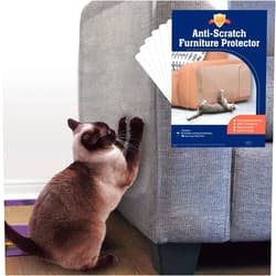 Stelucca Amazing Shields Sofa Protectors from Pets - 6-Pack of 17-Inch x 12-Inch Cat Anti Scratch Furniture Protectors w/ Twist Pins - Strong, Clear, Cat Sofa Protector - Cat Deterrent Accessories
