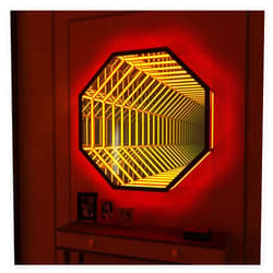 NAPQUINA Infinity Mirror Tunnel Lamp, 3D Octagon Infinity Mirror Light with 358 Color Changes, for Christmas Birthday Parties Kids' Room Living Room,50cm/20inch