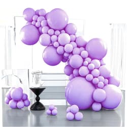 PartyWoo Pastel Purple Balloons 127 pcs Different Sizes Pack of 36 18 12 10 5 Inch Light Pastel Purple Lavender Lilac Balloon Arch Kit Garland for Baby Shower Birthday Party Decorations Purple-Q10