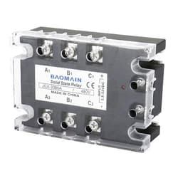 Baomain 3 Phase Solid State Relay JGX-3380A 4-32 VDC Input 480VAC 80 Amp Output DC/AC
