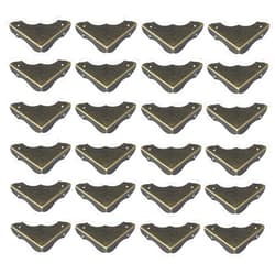 Antrader 24-Pack Box Corner Guards Metal Cabinet Corner Protector Gift Box Decorative Edge Covers with Screws, Bronze Tone, 1.5