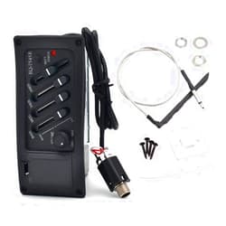 Jiayouy Guitar Pickup 4 Band EQ-7545R Preamp Amplifier Equalizer Tuner Piezo Pickup for Acoustic Guitars
