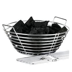 Dallden Stainless Steel Charcoal Ash Basket for Large Big Green Egg & Kamado Joe Classic, Lump Charcoal Basket with Divider,Accessories for Big Green Egg
