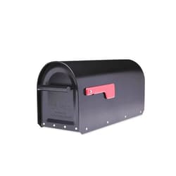 ARCHITECTURAL MAILBOXES 5560B-R-10 Architectural Mailboxes Sequoia Post Mount Mailbox, Large, Black