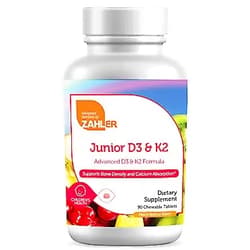 Zahler Store Zahler Junior D3 Chewable 1000IU, Great Tasting Chewable Vitamin D for Kids, Vitamin D3 1000 IU for Children, Certified Kosher (D3 &K2)