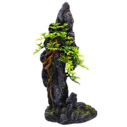 BCSIUHD Aquarium Ornament - Mountain View Stone Tree Rock Cave Large Fish Tank Decorations