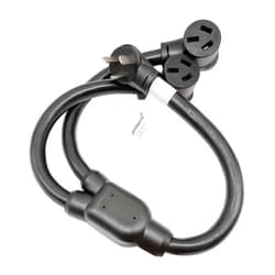 Parkworld 61056 NEMA 10-50 Range Splitter Cord, 6 Gauge 240V Splitter Industrial Male Plug 10-50P to (2) 10-50R Female connectors, 6 AWG, 3 feet