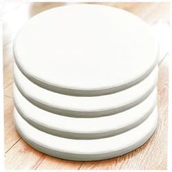 EORNOW Leather Round Chair Cushion, Set of 1/2/4 Memory Foam Seat Cushion, Round Chair Pads for Round Stool High Stool Dining Room Living Room (Color : Off-White, Size : 30 * 30CM(Set of 4))