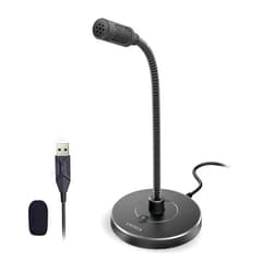 CMTECK USB Computer Microphone G009, Noise-Cancelling Recording Desktop Mic for PC/Laptop for Online Chatting, Home Studio, Podcasting, Gaming, Skype, YouTube with Mute Function(Windows/Mac)