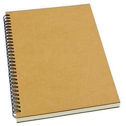 YUREE Spiral Notebook/Spiral Journal Lined, B5 Hard Kraft Cover Wire Bound Notebook Ruled, 70 Sheets (140 Pages), 10.5