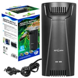 REPTIZOO Turtle Tank Filter Aquarium Corner Internal Filter, 92GPH Low Water Level Aquarium Filter with 3-Stage Bio-Filtration, Flow adjustable Quiet Internal Filter for Turtle/Fish Tank