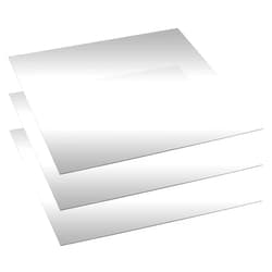 Yookeer 3 Pcs Two Way Mirror Glass, 12x12x0.04 Inch Acrylic Infinity See Through Mirror Sheet for Magic Project, 30% Transparent