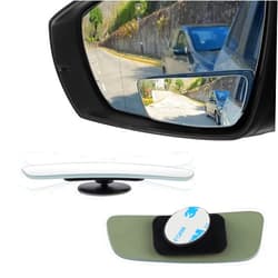 LivTee Blind Spot Mirror, Rectangular Shaped HD Glass Frameless Convex Rear View Mirror with wide angle Adjustable Stick for Cars SUV and Trucks, Pack of 2