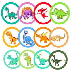Chinco 120 Pcs Pee Targets for Boys Training Toilet Tinkle Flushable Paper Stickers You Pee on Boys Potty Training Targets Potty Aids Flushable Chart for Toddlers Use(Dinosaurs Styles)