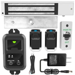 UHPPOTE Access Control Outswinging 600lb Electric Magnetic Door Lock Kit System with Remote Control