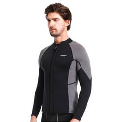 REALON Women Men Top Wetsuit Jacket, 2mm/3mm Neoprene Swim Wet Suit Shirt Long Sleeves Front Zip for Adult Youth Cold Water Snorkeling Diving Surfing Watersports