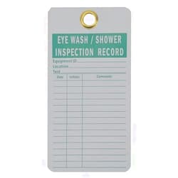 MDMprint Eye Wash/Sh Inspection Rcd Tag, PK25
