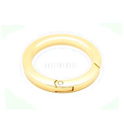 CRAFTMEMORE Metal O Ring Spring Opening Purse Making Snap Angle-Edge O-Rings Clip Key Ring Holder 2pcs SCOF (1 1/2 Inch, Gold)