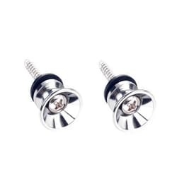Banworks Guitar Strap Buttons Metal End Pins with Mounting Screws for Acoustic/Electric Strat Tele Guitars Pack of 2 JT/BDK-01 Chrome