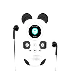 RUIZU 64GB MP3 Player for Kids, Cute Panda Portable Music Player MP3, Child MP3 Player with Bluetooth 5.0, Speaker, FM Radio, Voice Recorder, Alarm Clock, Stopwatch, Pedometer, Support up to 128GB