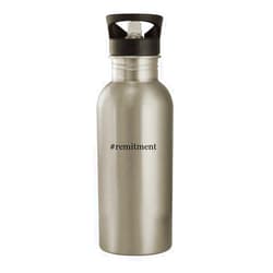 Knick Knack Gifts #remitment - 20oz Stainless Steel Water Bottle, Silver