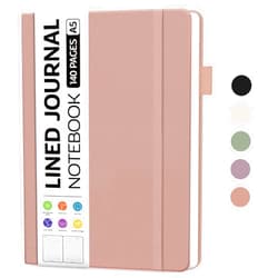 Taja Lined Journal Notebook for Women & Men, Hardcover College Ruled Journal Notebook for Work, Note Taking, Writing, Perfect for Office School Home Supplies, A5, Pink